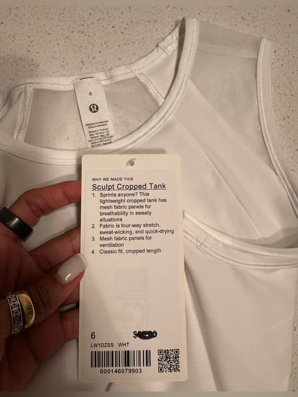 lululemon athletica Women's White Athletic Tank Top